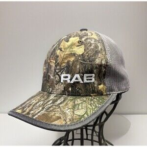 RAB x RealTree Cap Hat Camo‎ Trucker Mesh Outdoor Hunting Fishing Flat Brim